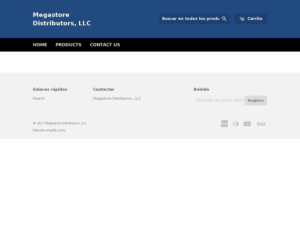 megastoredistributors.com shopify website screenshot