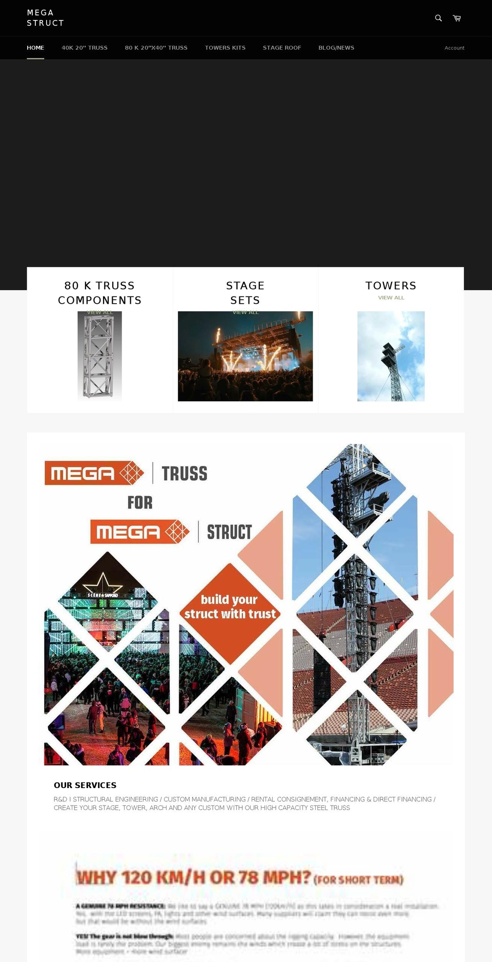 megastruct.com — Shopify storefront screenshot