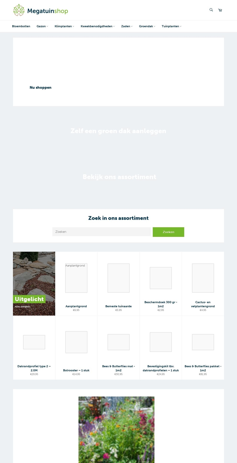 megatuinshop.nl shopify website screenshot