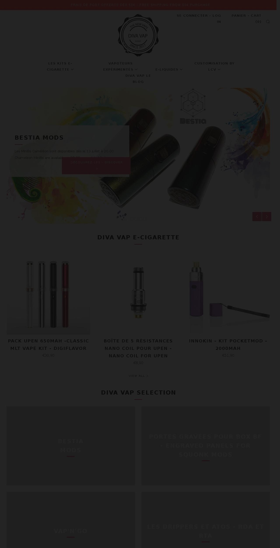 megavap.fr shopify website screenshot