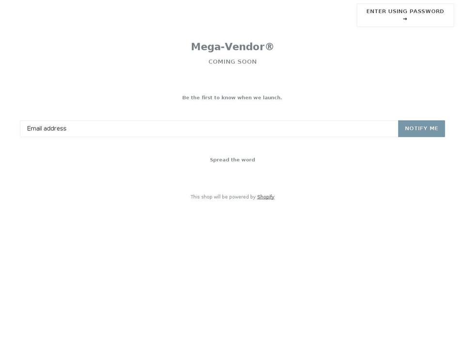 megavendor.com — Shopify storefront screenshot