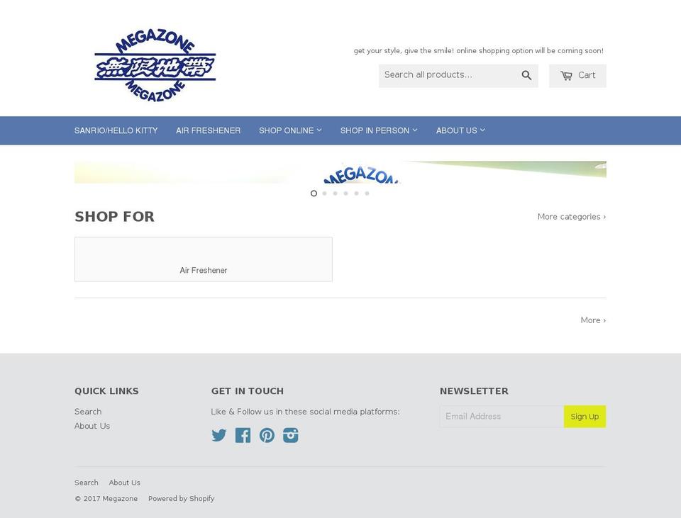 megazone.ca shopify website screenshot