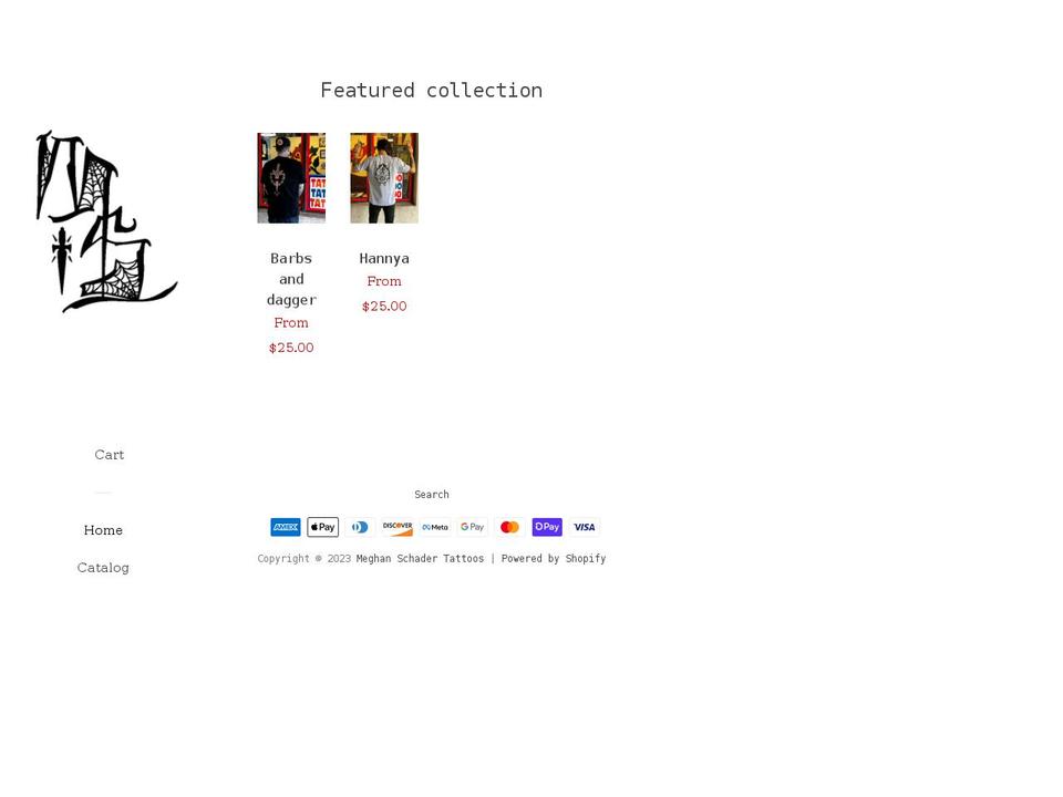 meghanschader.com shopify website screenshot