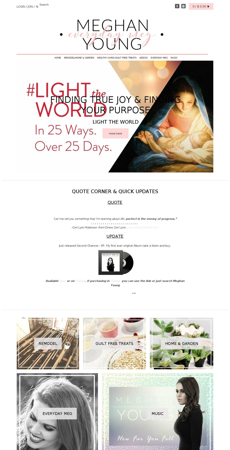 meghanyoung-music.com — Shopify storefront screenshot