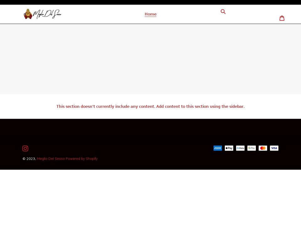 megliodelsesso.com shopify website screenshot