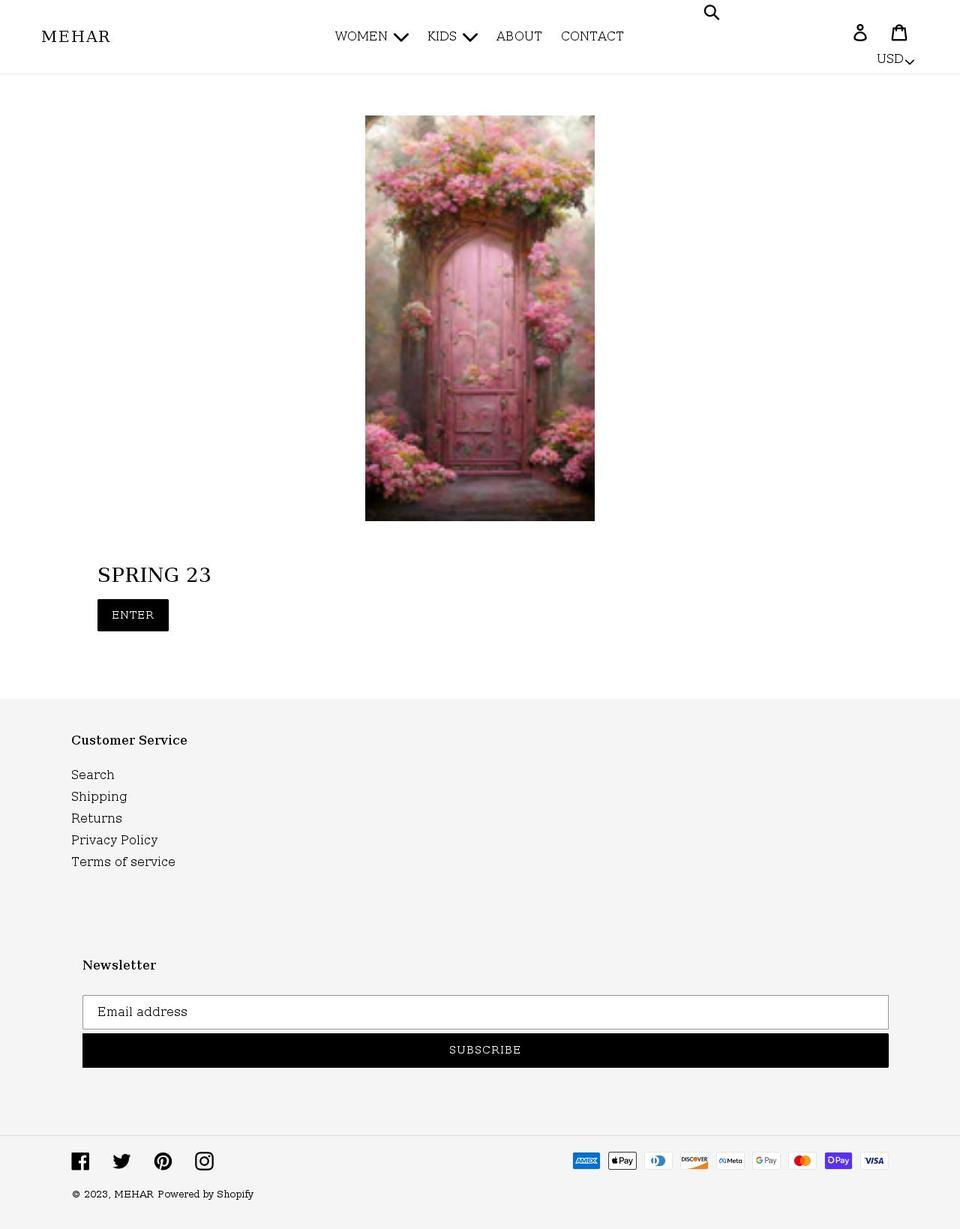 meharhallud.com shopify website screenshot