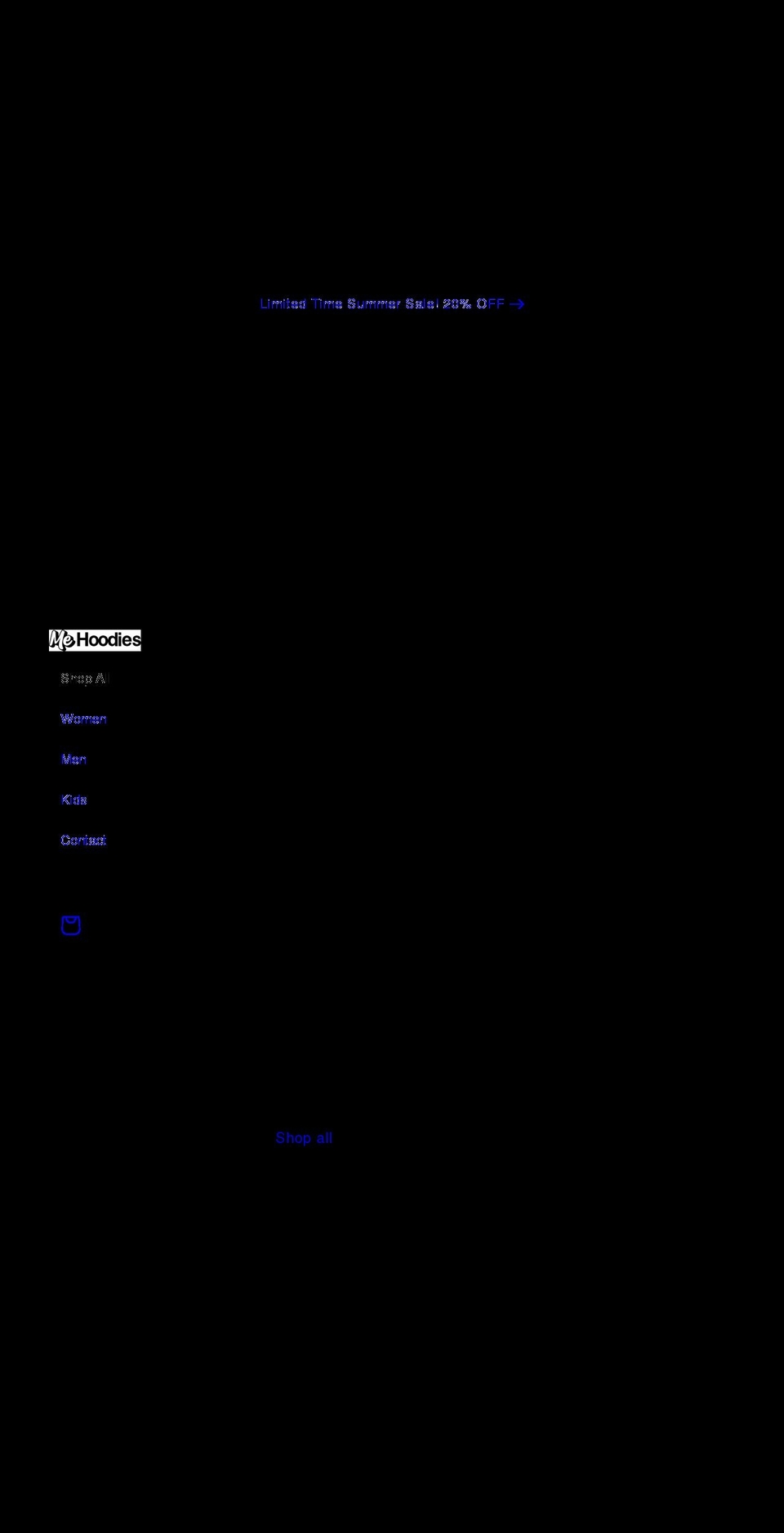 mehoodies.com shopify website screenshot