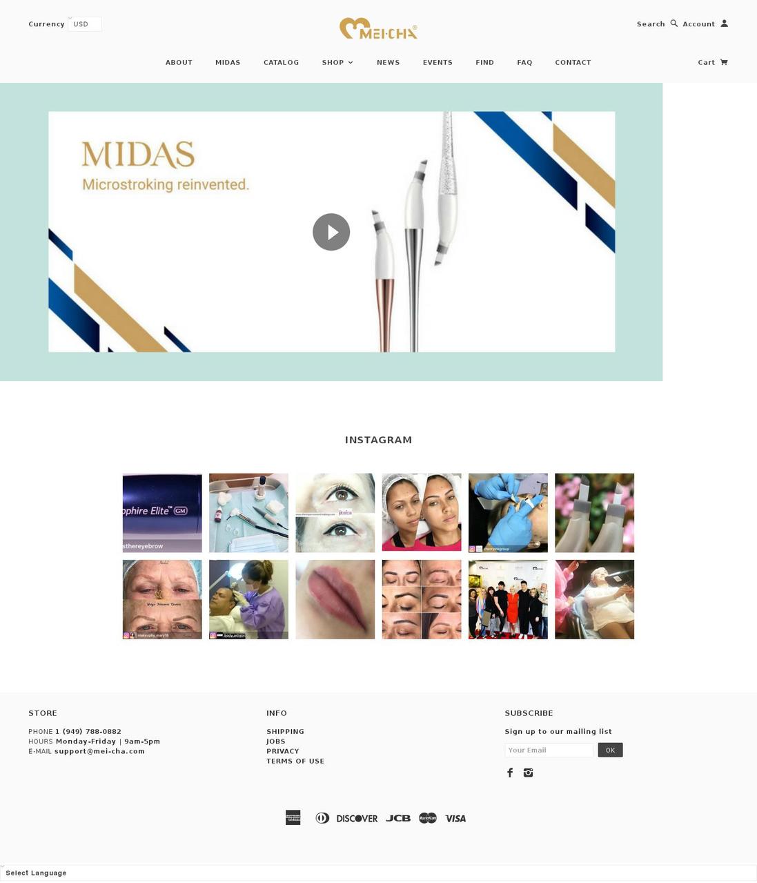 mei-cha.com shopify website screenshot