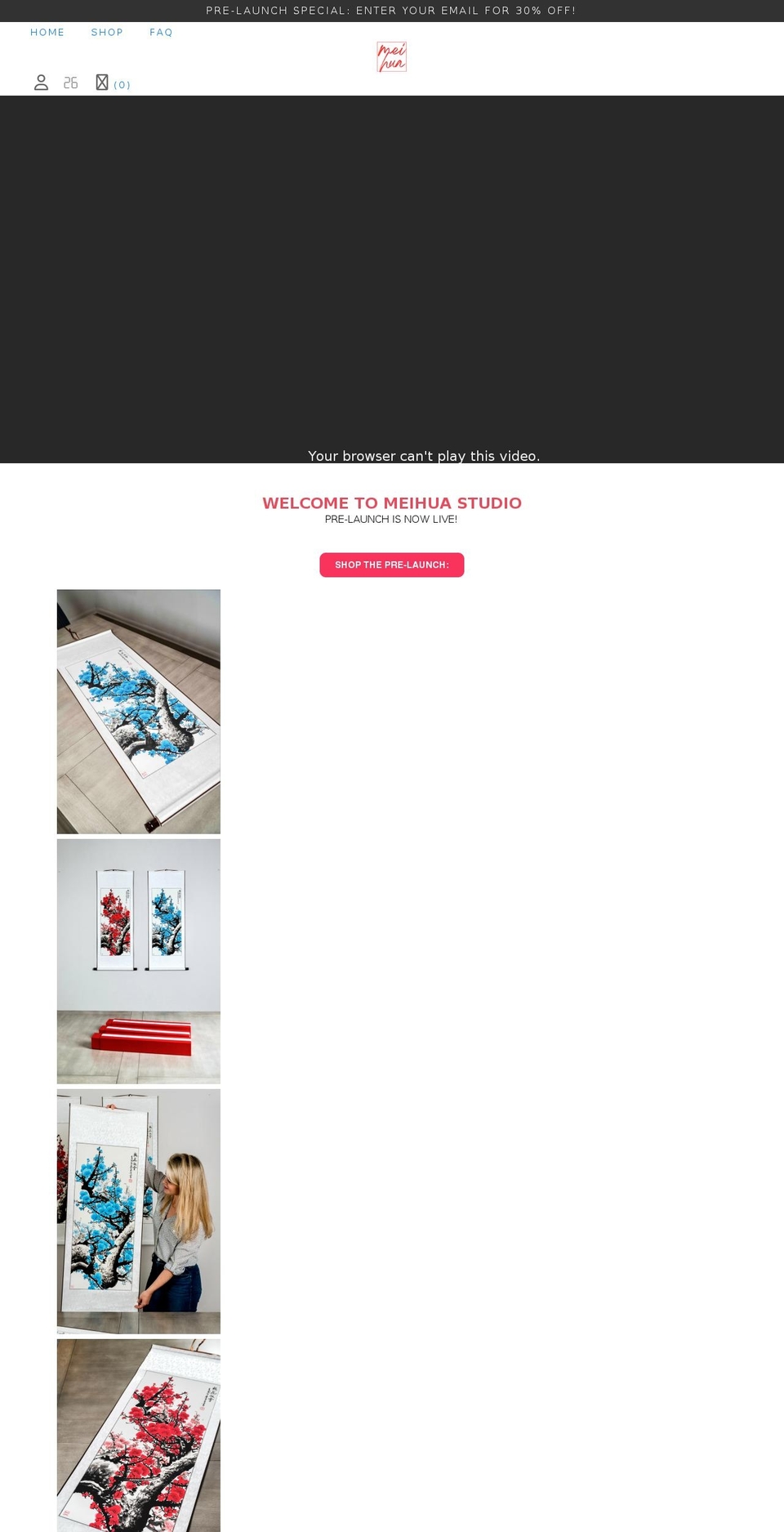 meihuastudio.com shopify website screenshot