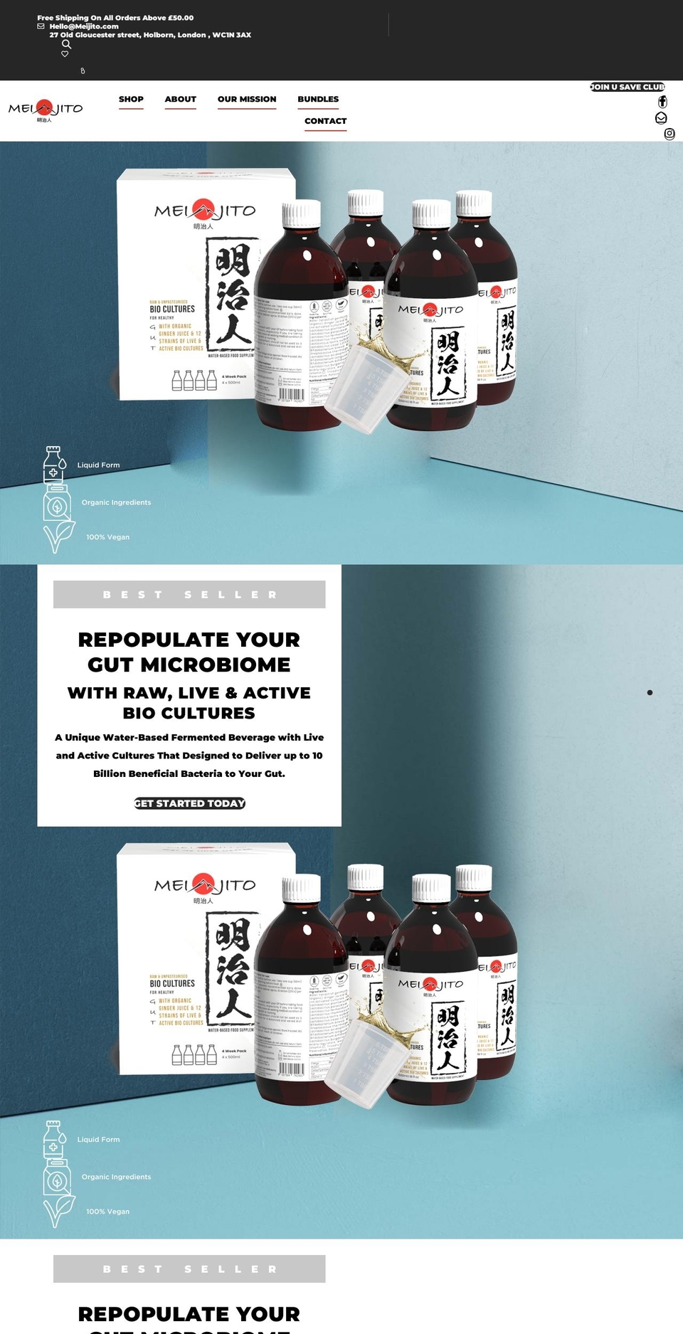 meijito.com shopify website screenshot