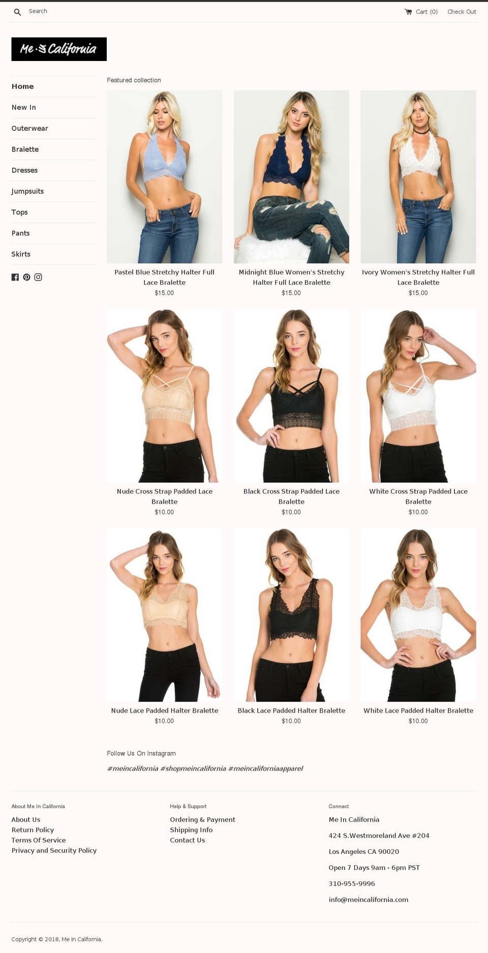 meincalifornia.com — Shopify storefront screenshot