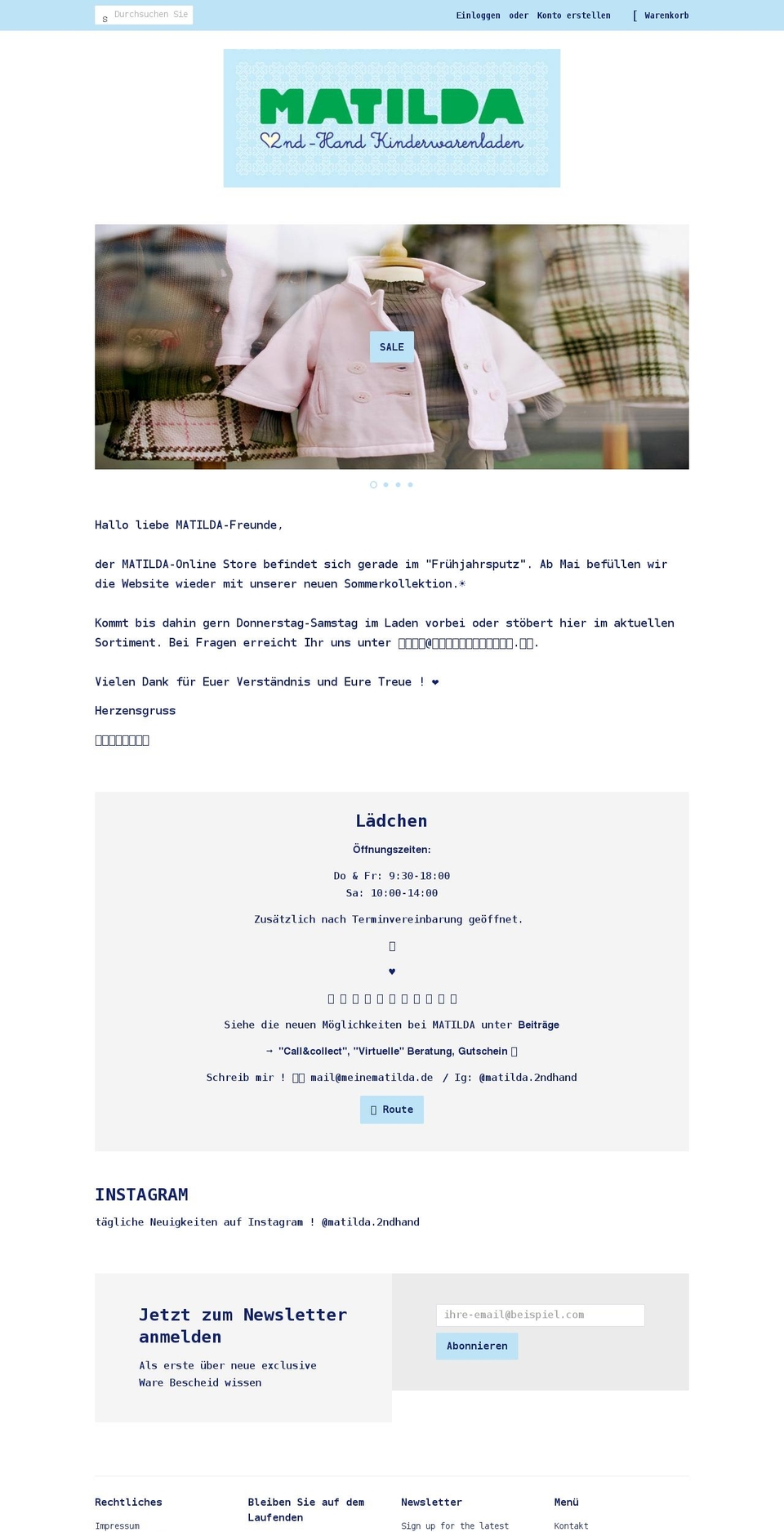 meinematilda.de shopify website screenshot