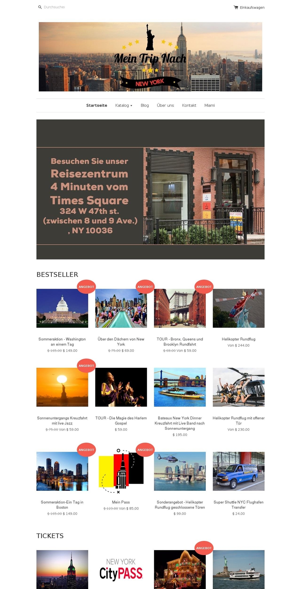 meintripnachmiami.com — Shopify storefront screenshot