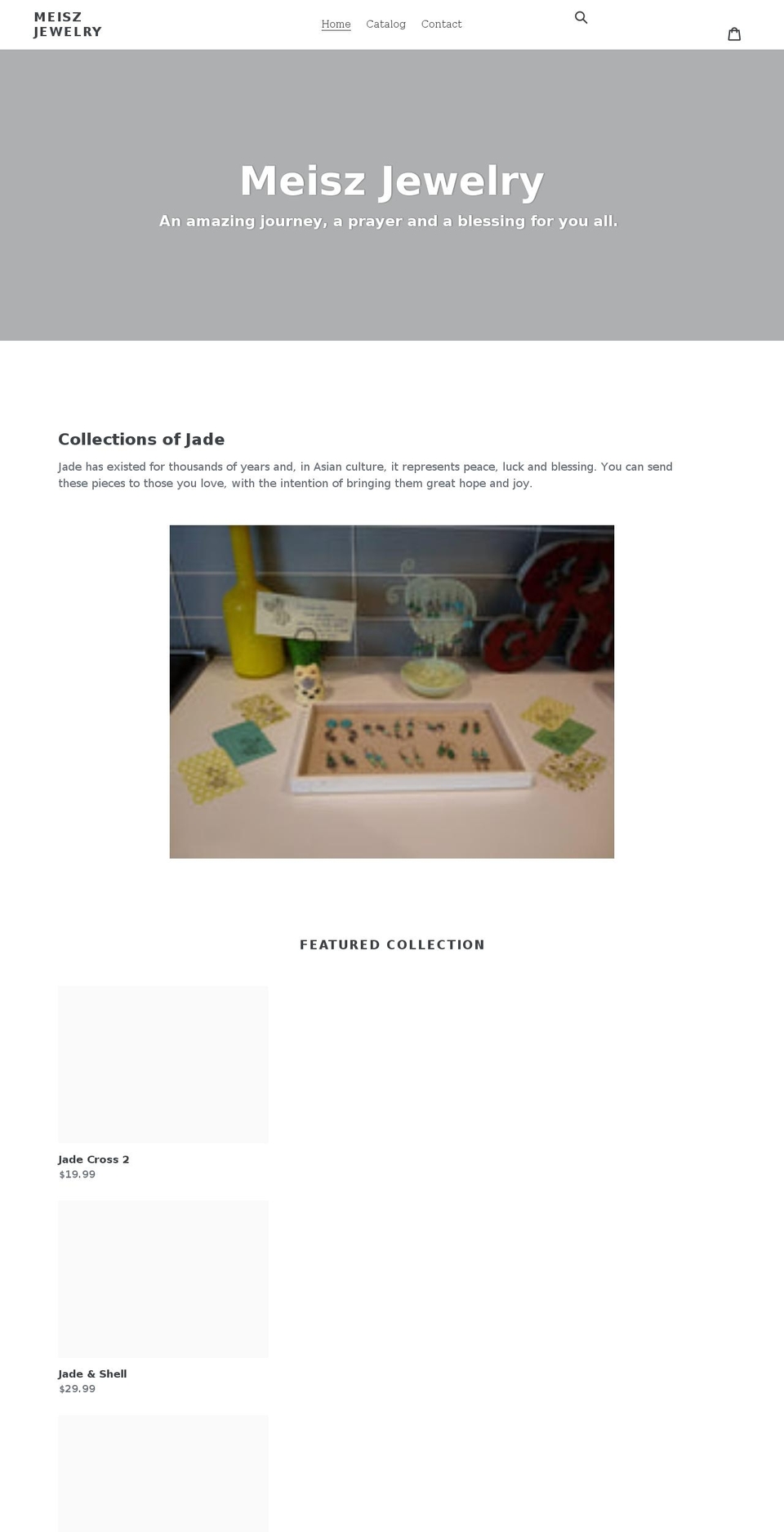 meiszjewelry.com shopify website screenshot