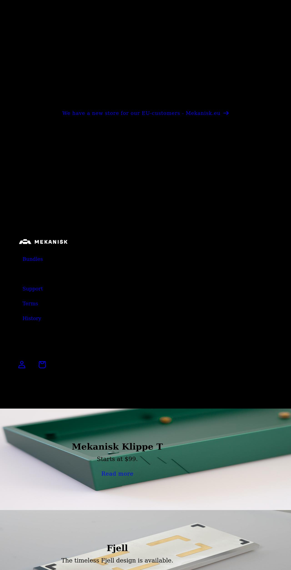 mekanisk.com shopify website screenshot