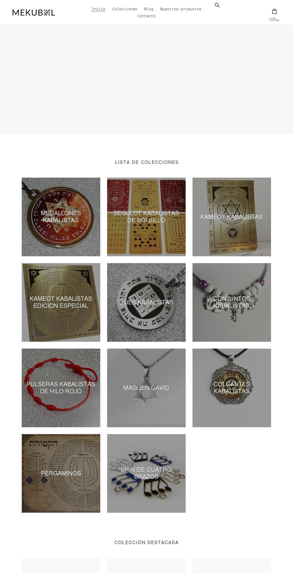 mekubal.com shopify website screenshot