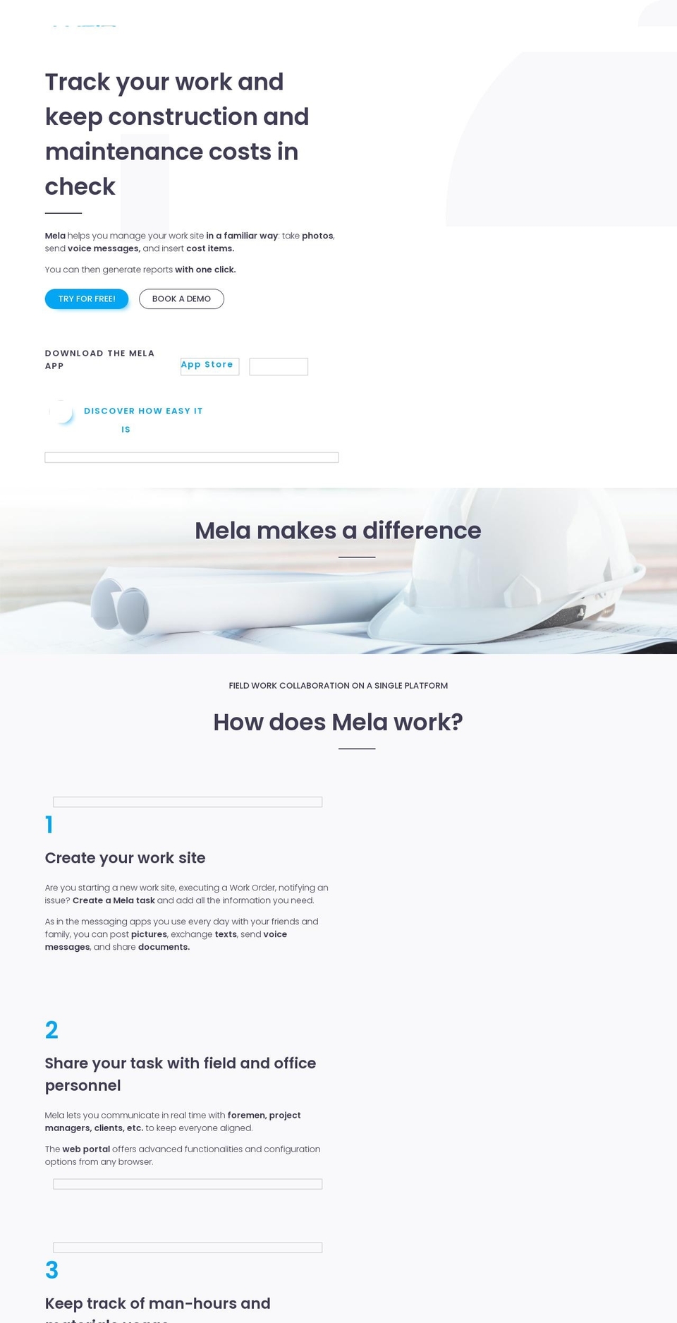 mela.work shopify website screenshot