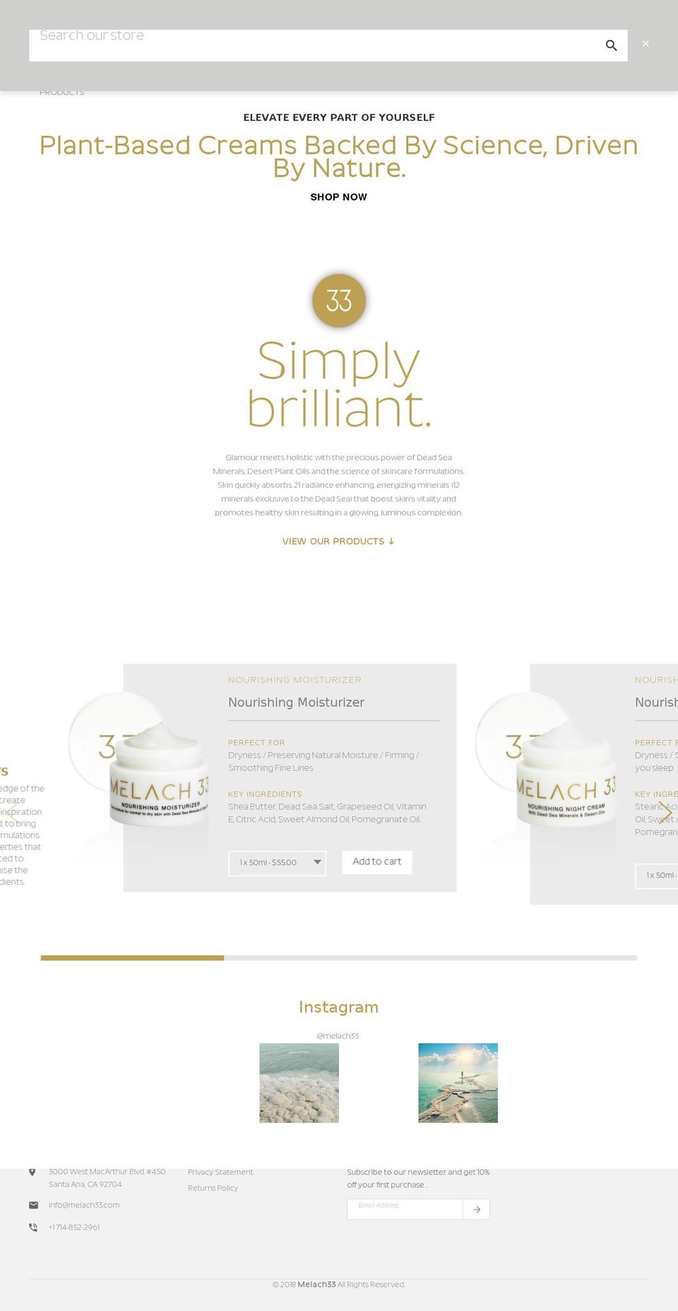 melach33.com shopify website screenshot