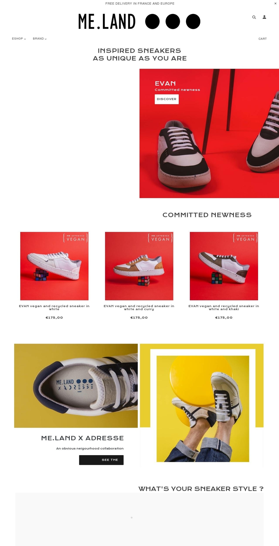 melandofficiel.com shopify website screenshot