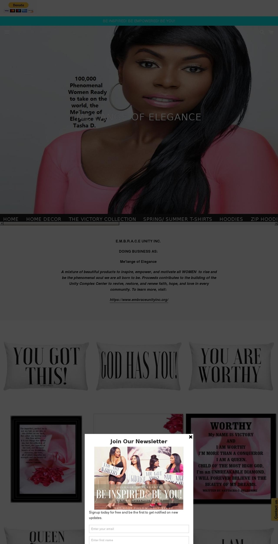 melange-of-elegance.com — Shopify storefront screenshot