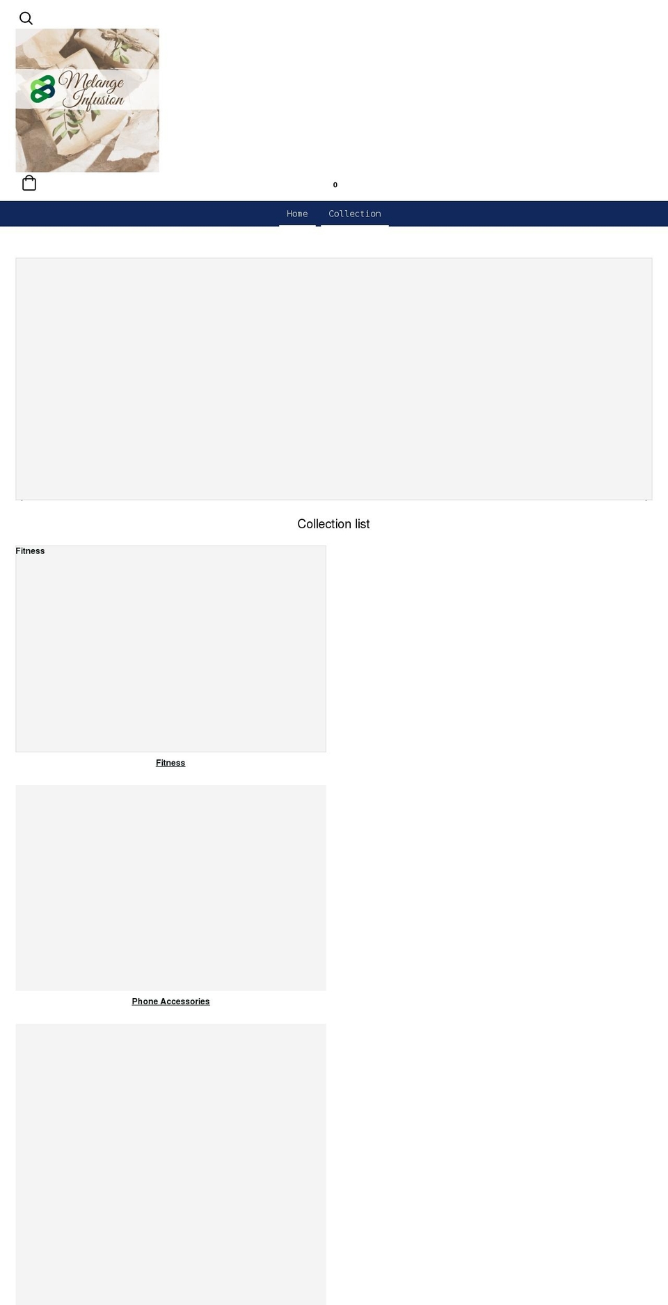 melangeinfusion.com shopify website screenshot