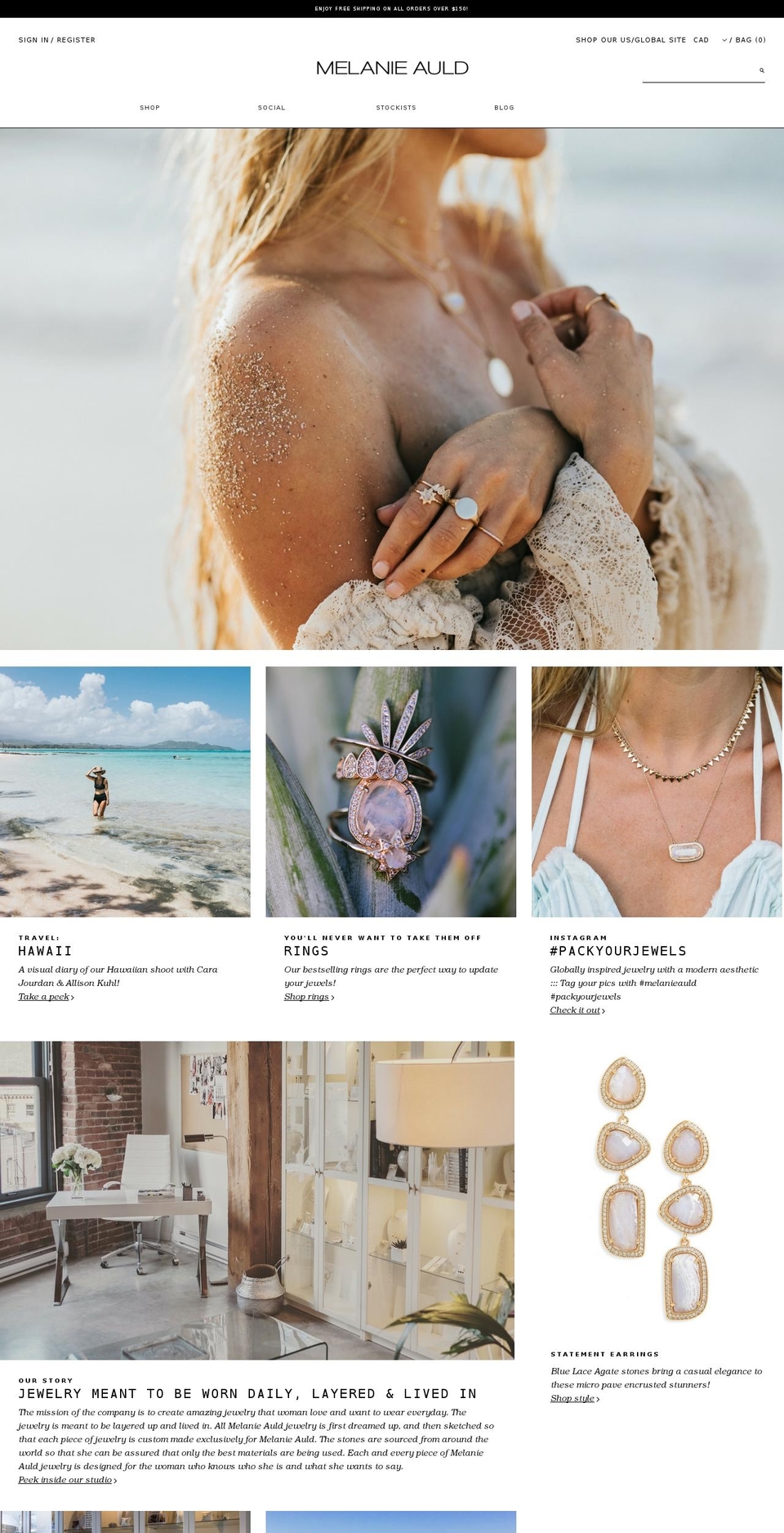 melanieauld.ca shopify website screenshot