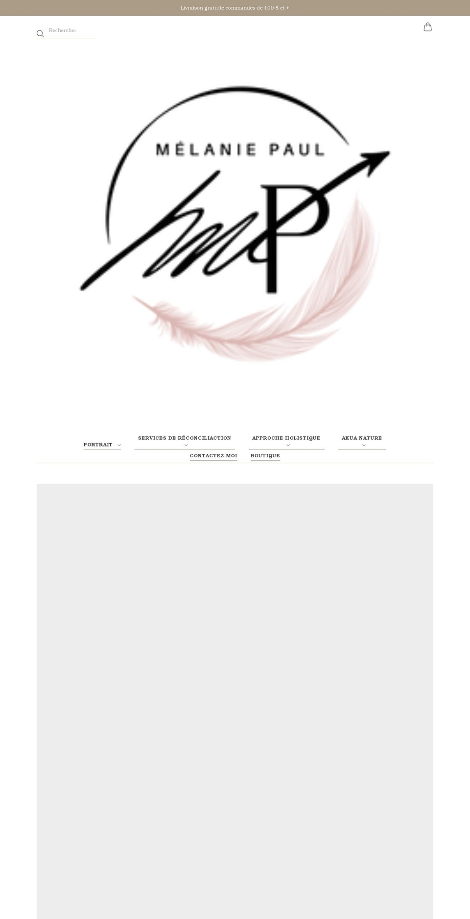 melaniepaul.com shopify website screenshot