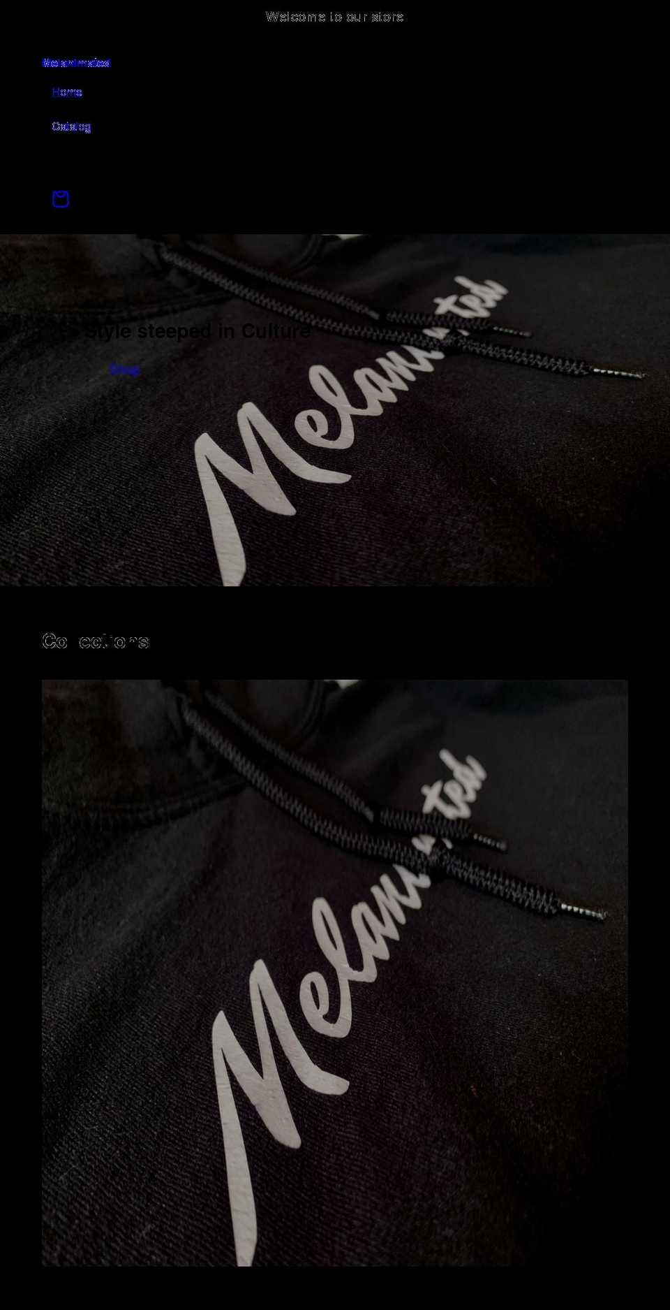melanimated.com shopify website screenshot