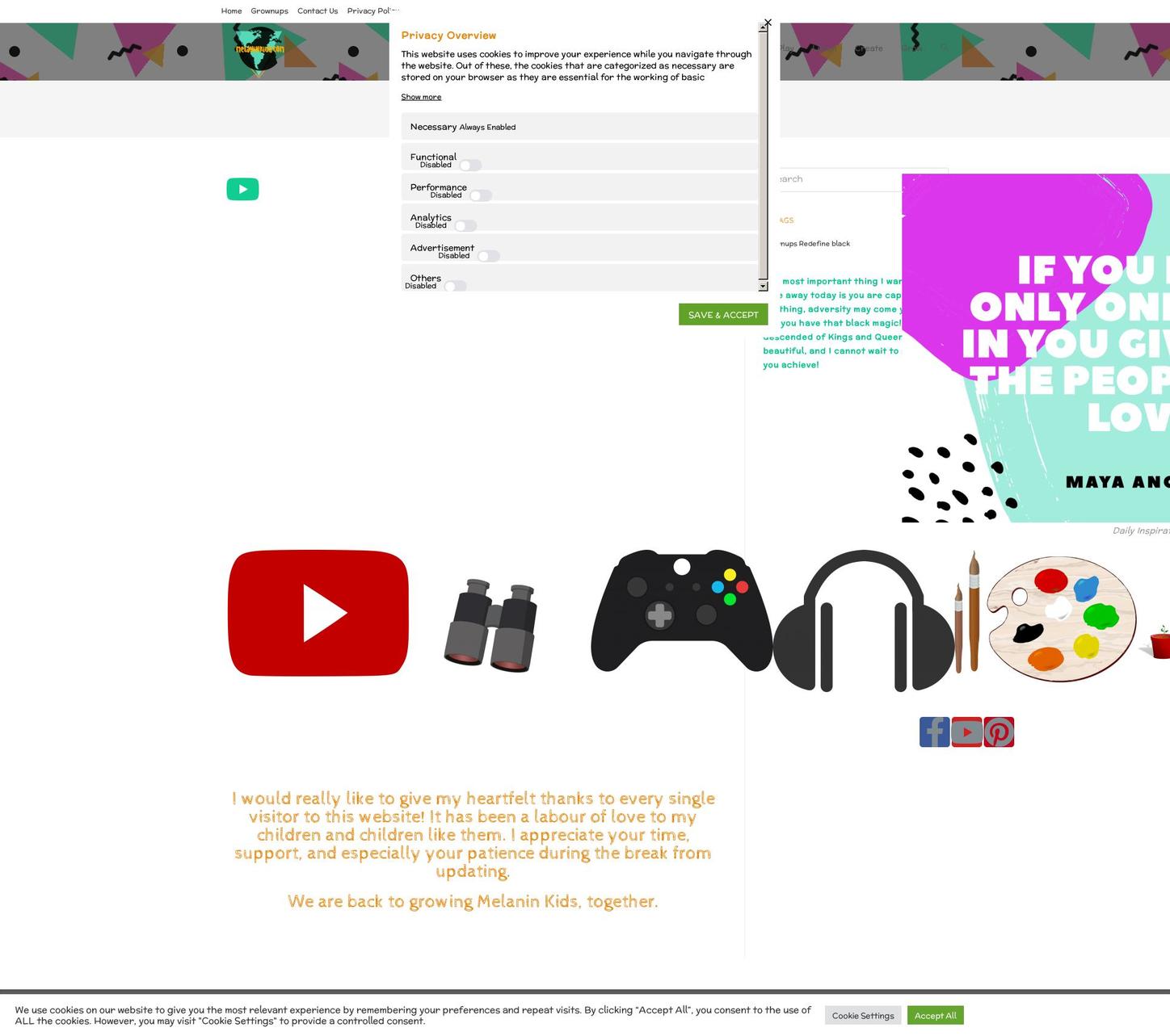 melaninkids.com — Shopify storefront screenshot