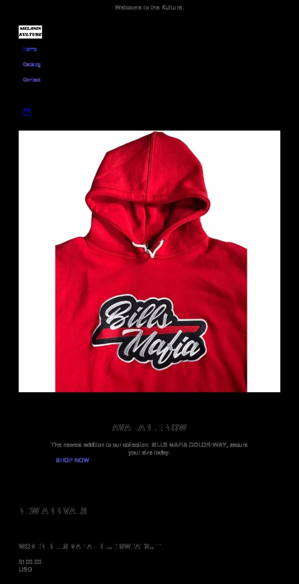 melaninkulture.com shopify website screenshot