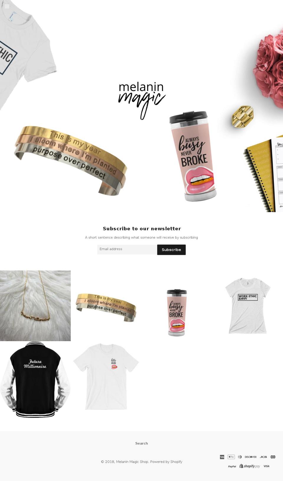 melaninmagic.com shopify website screenshot
