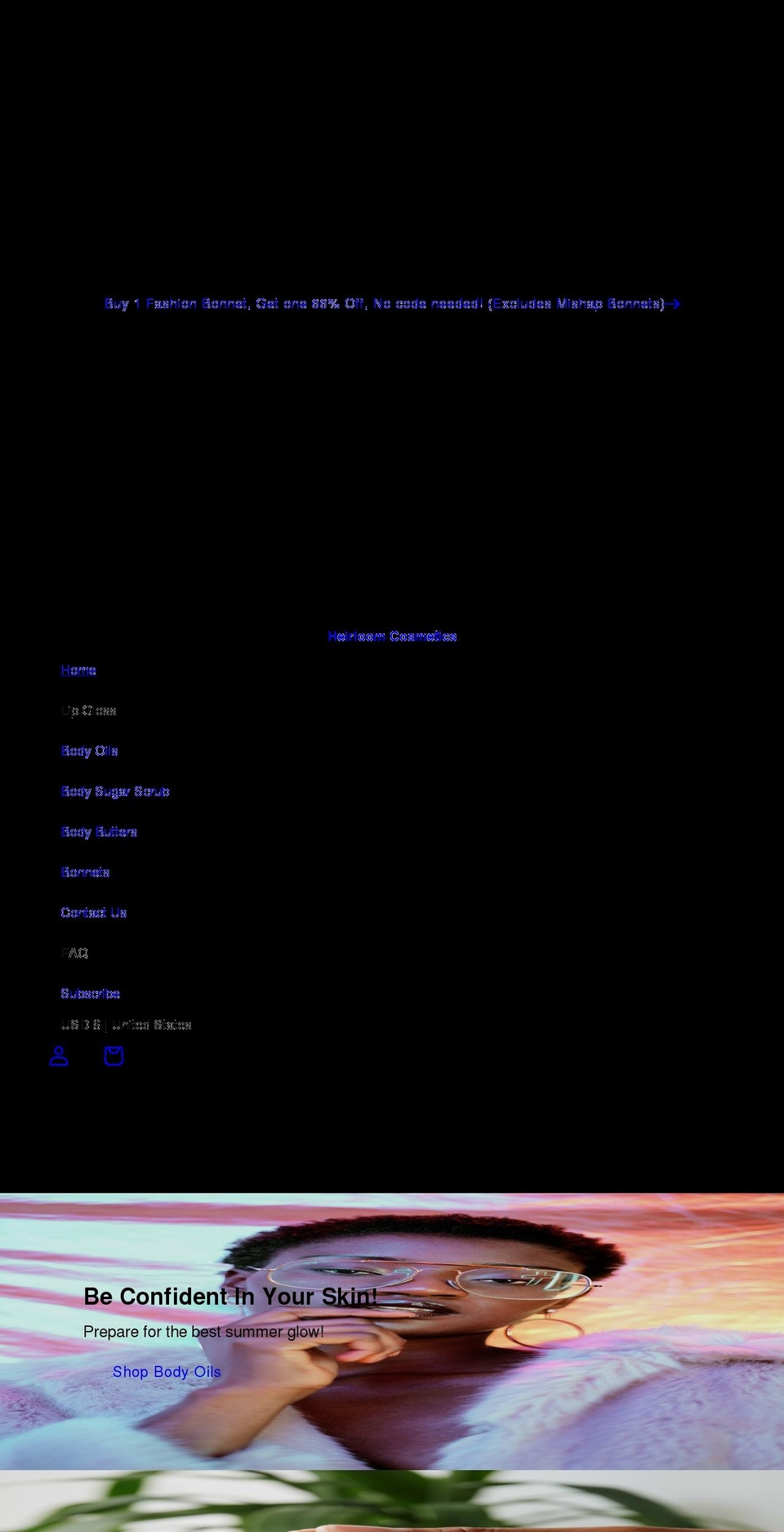 melaninmariebeauty.com shopify website screenshot