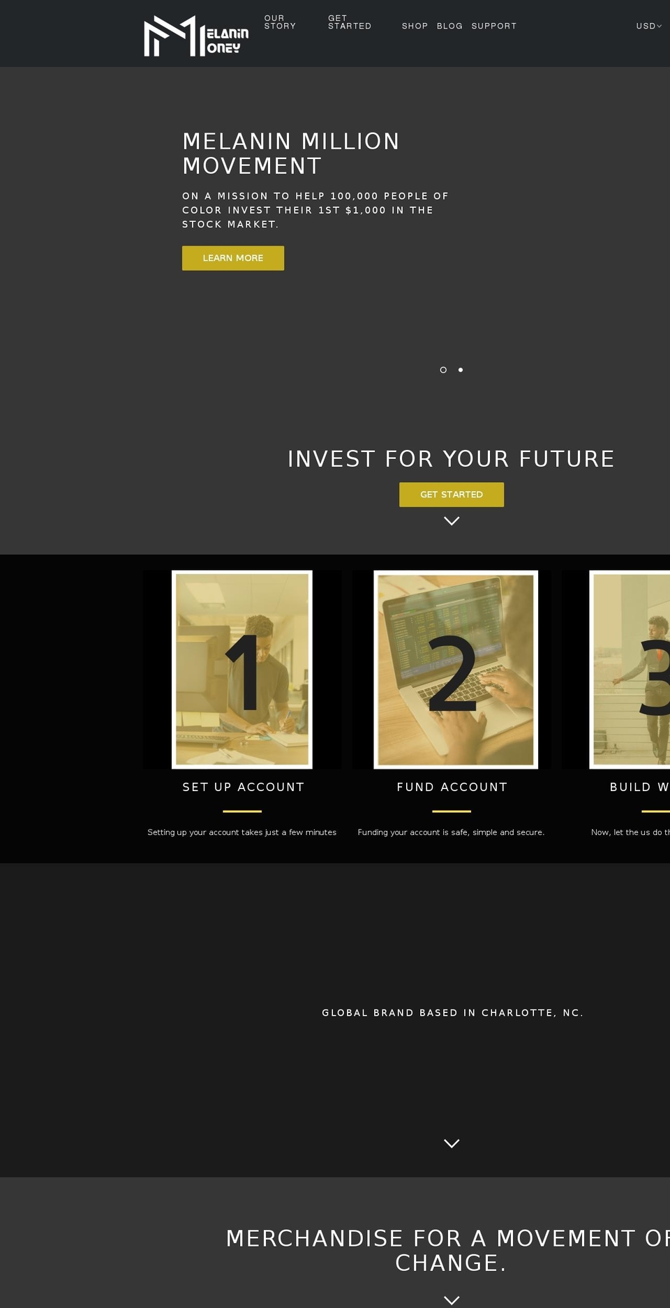 melaninmoney.com — Shopify storefront screenshot