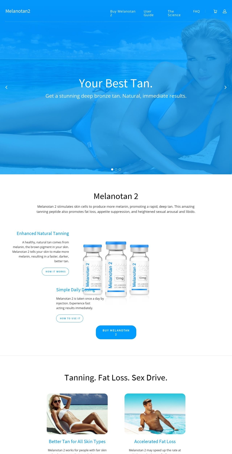 melanotan2.com shopify website screenshot