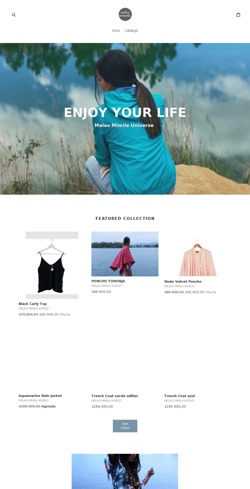melaomimila.com shopify website screenshot