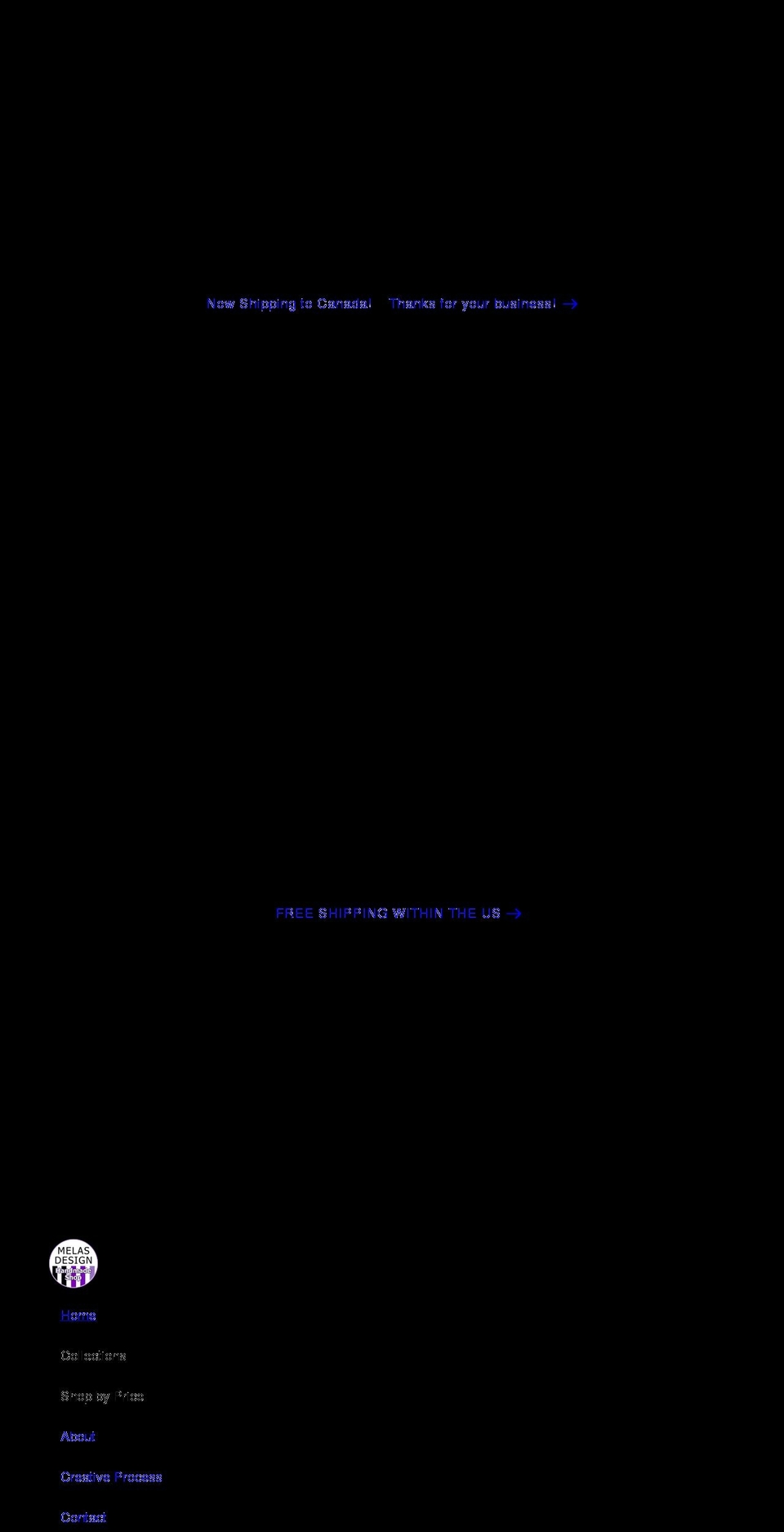 melasdesign.com shopify website screenshot