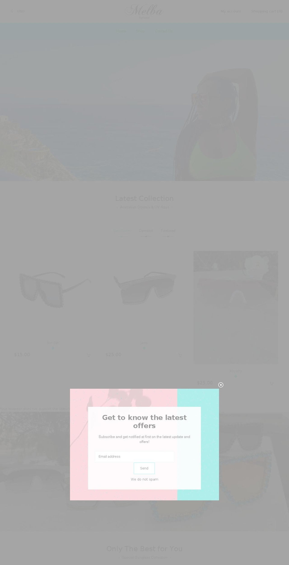 melbabrand.com shopify website screenshot