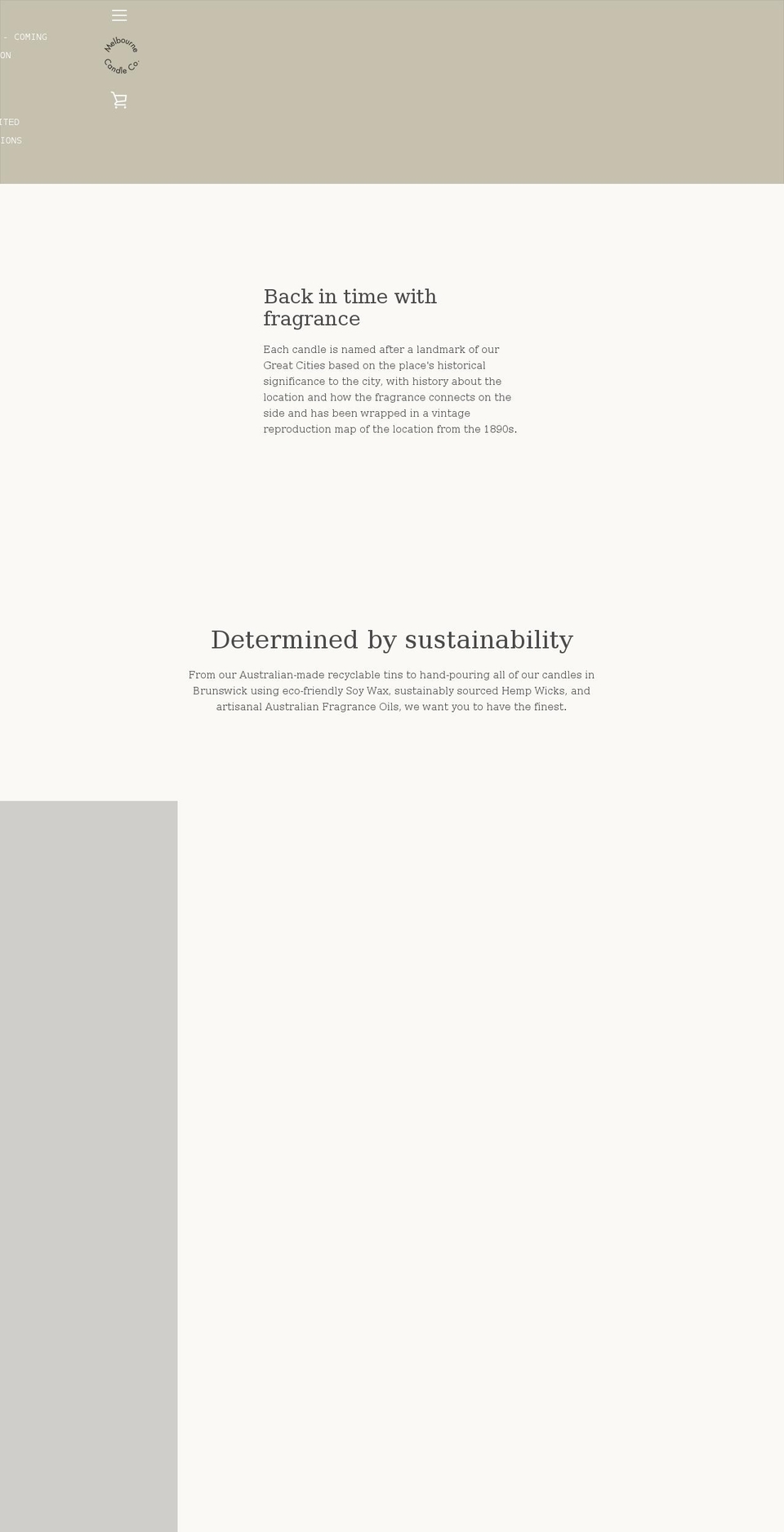 melbcandleco.com.au shopify website screenshot