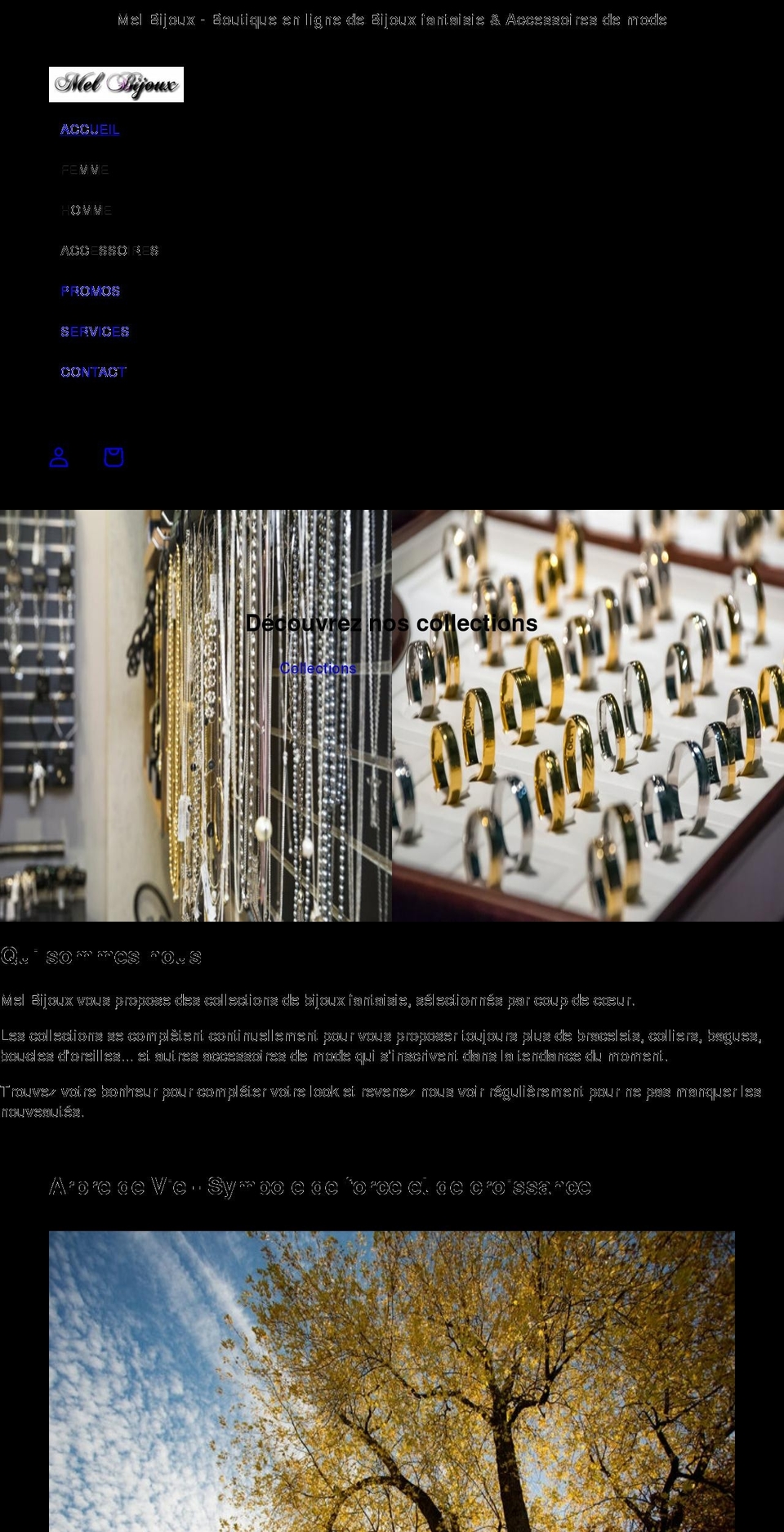 melbijoux.fr shopify website screenshot