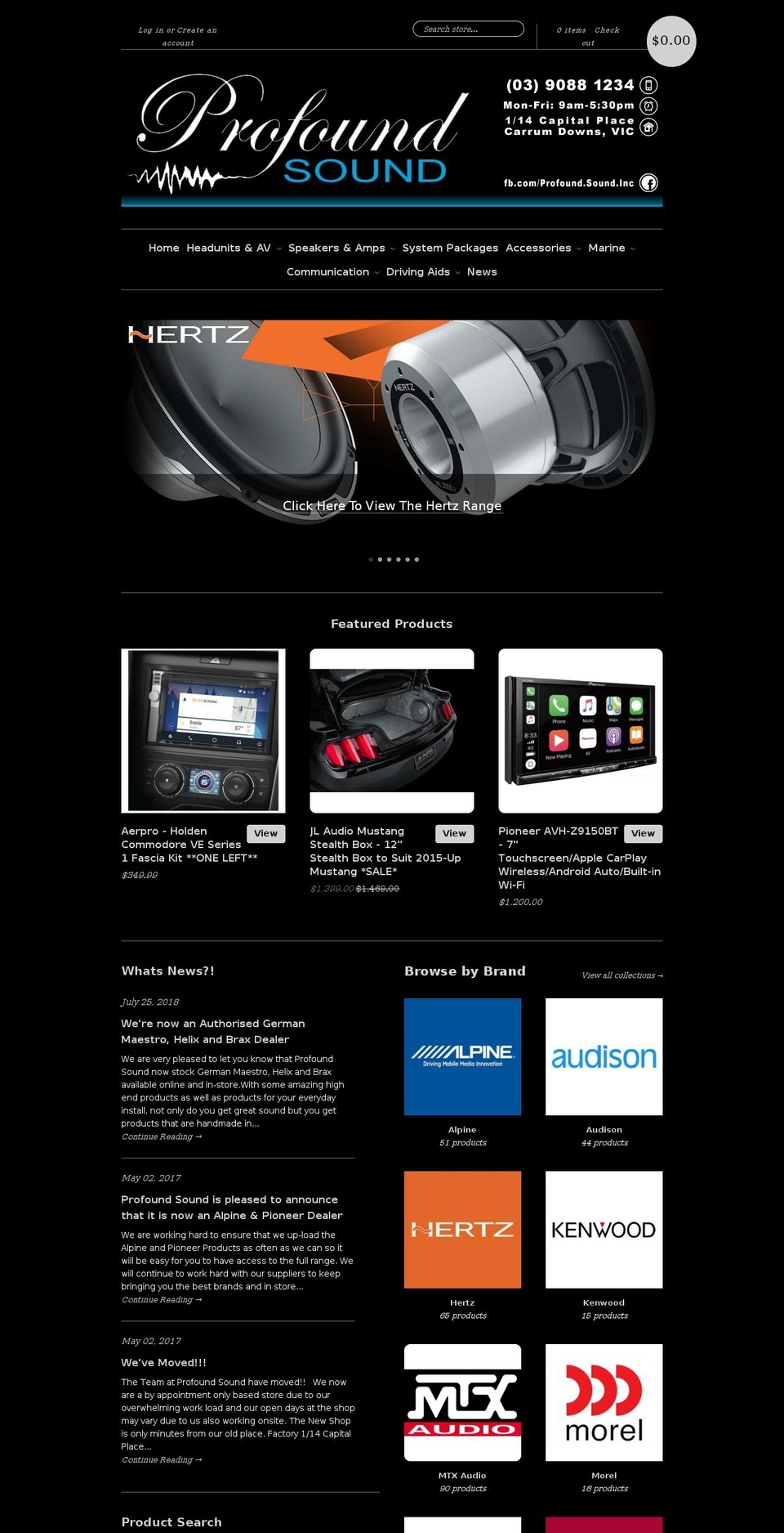 2016 Revamp Shopify theme site example melbournecaraudio.com