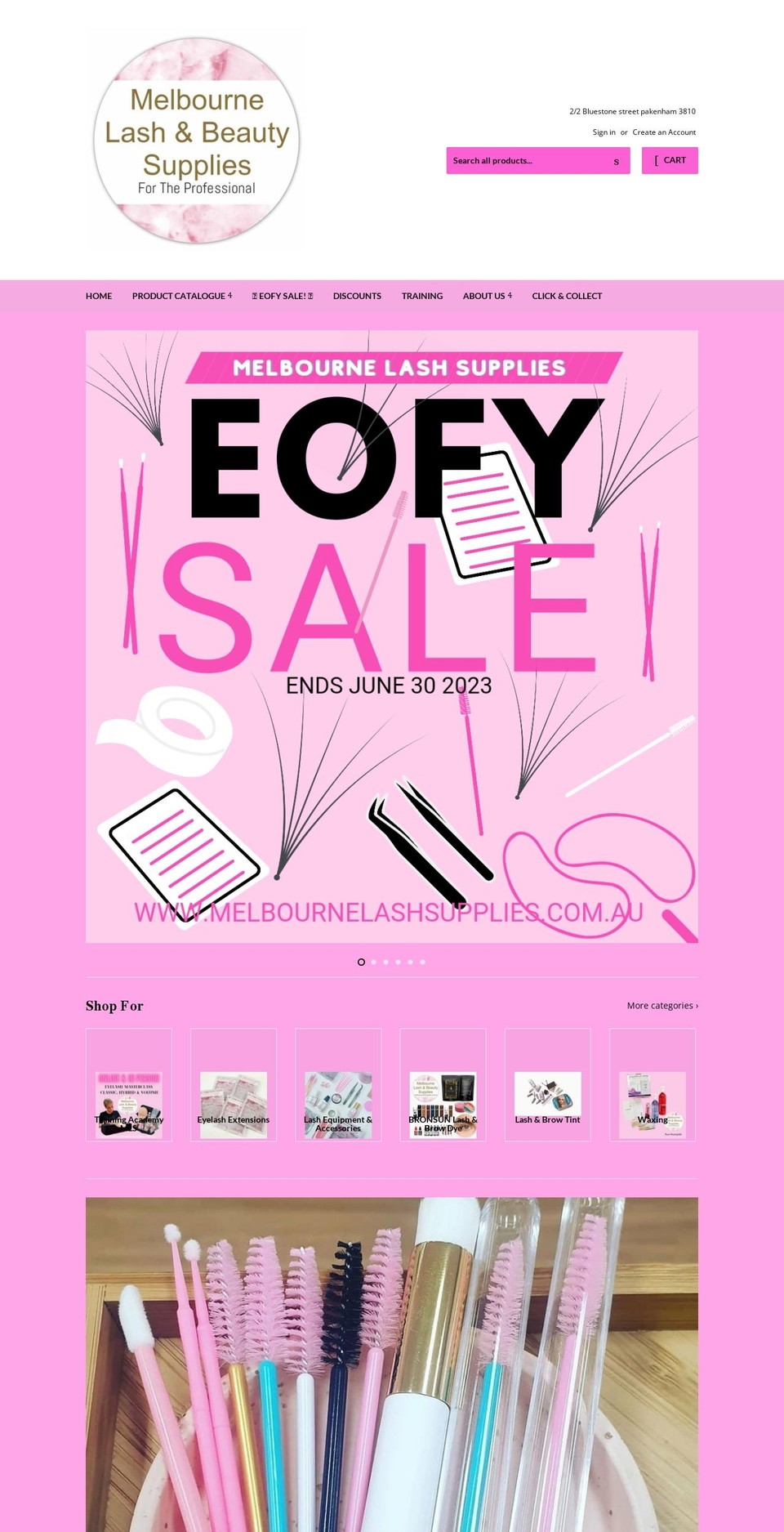 melbournelashsupplies.com.au shopify website screenshot