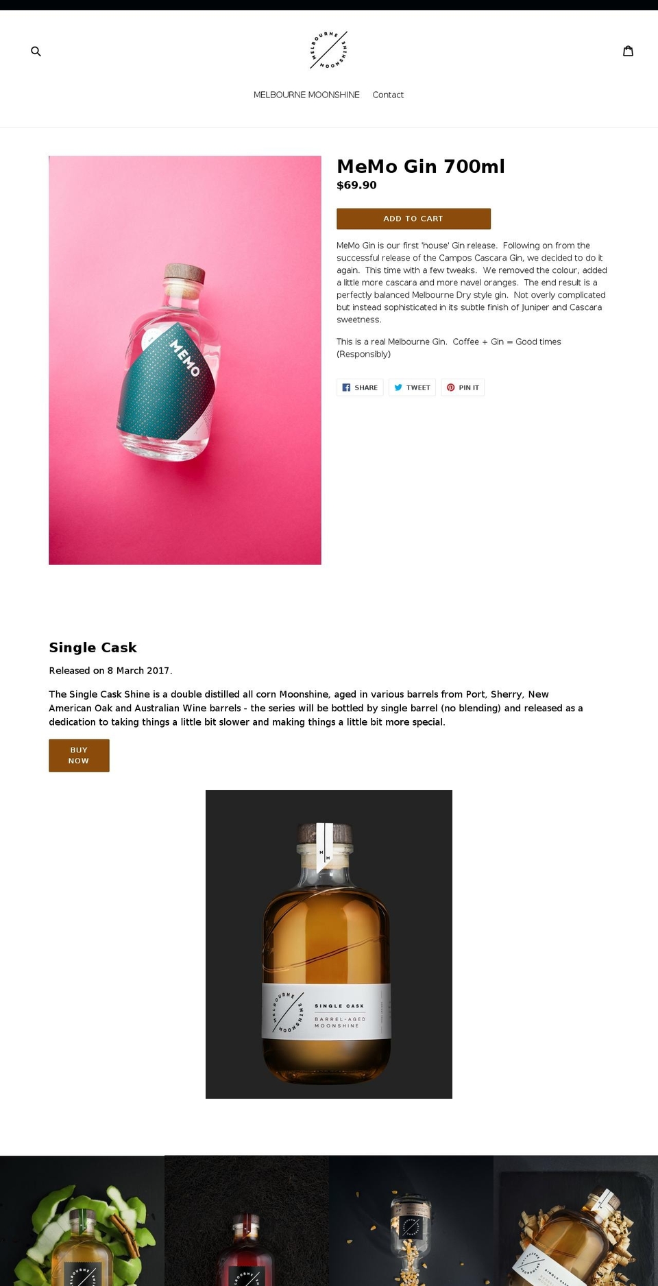 melbournemoonshineshop.com shopify website screenshot