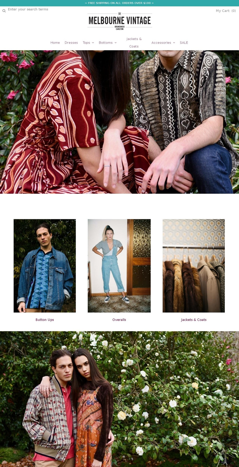 melbournevintage.com — Shopify storefront screenshot