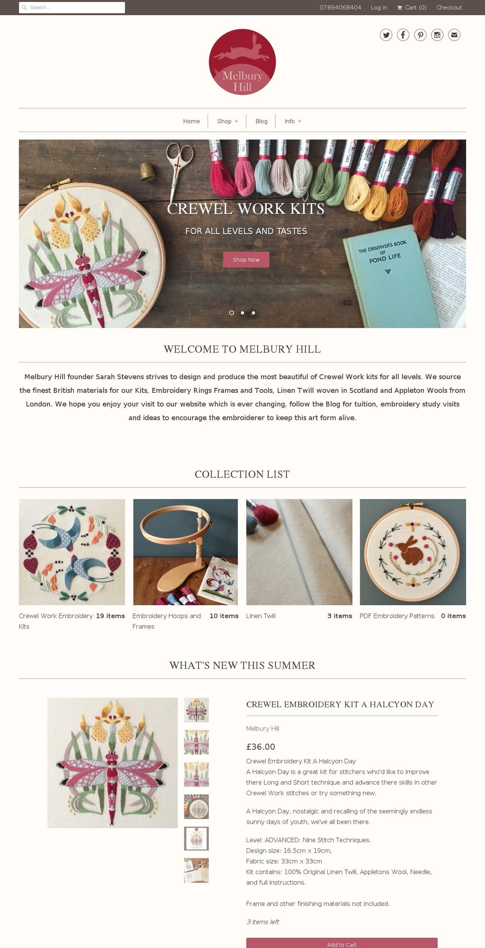 melburyhill.com shopify website screenshot