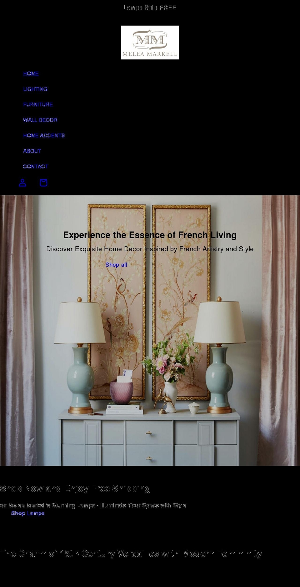 meleamarkell.com shopify website screenshot