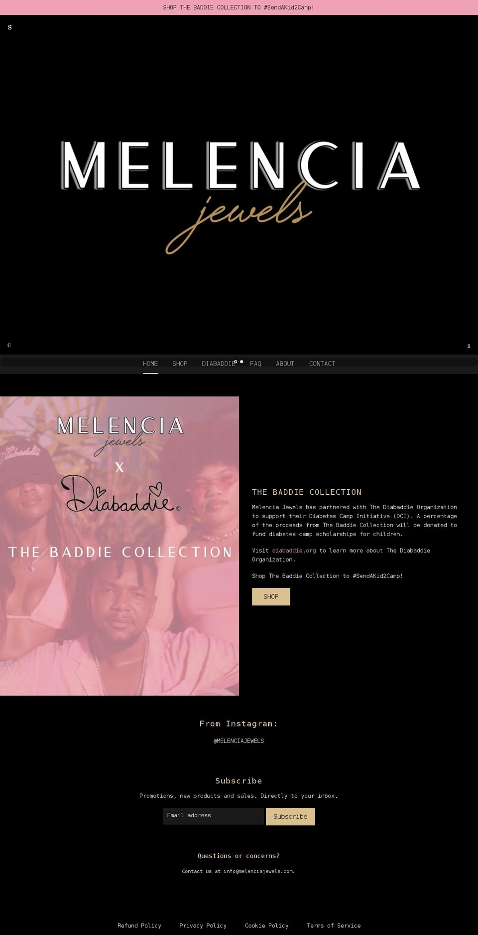 melenciajewels.com shopify website screenshot