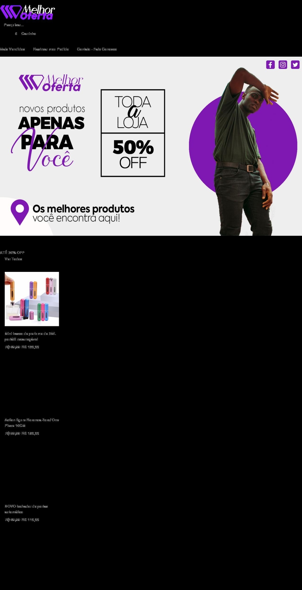 melhoroferta.store shopify website screenshot