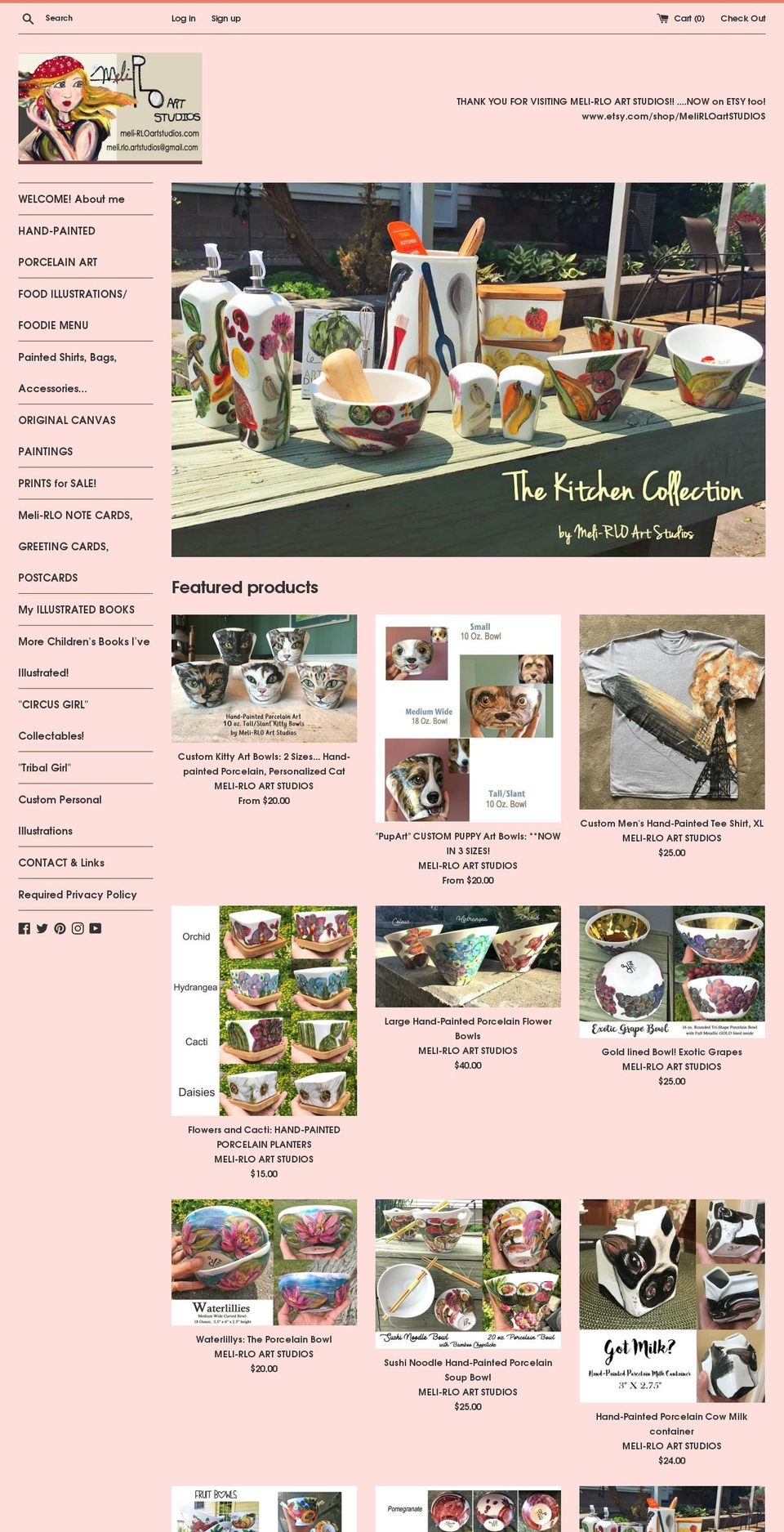 meli-rloartstudios.com shopify website screenshot