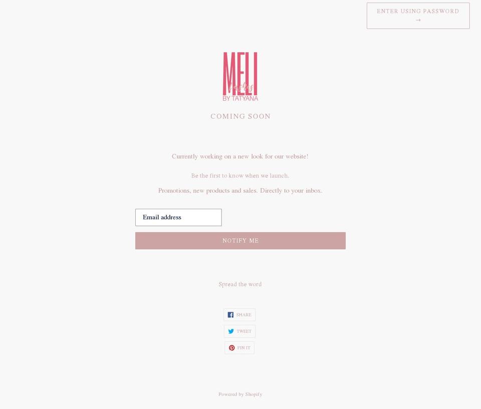 melilashesbytatyana.com shopify website screenshot