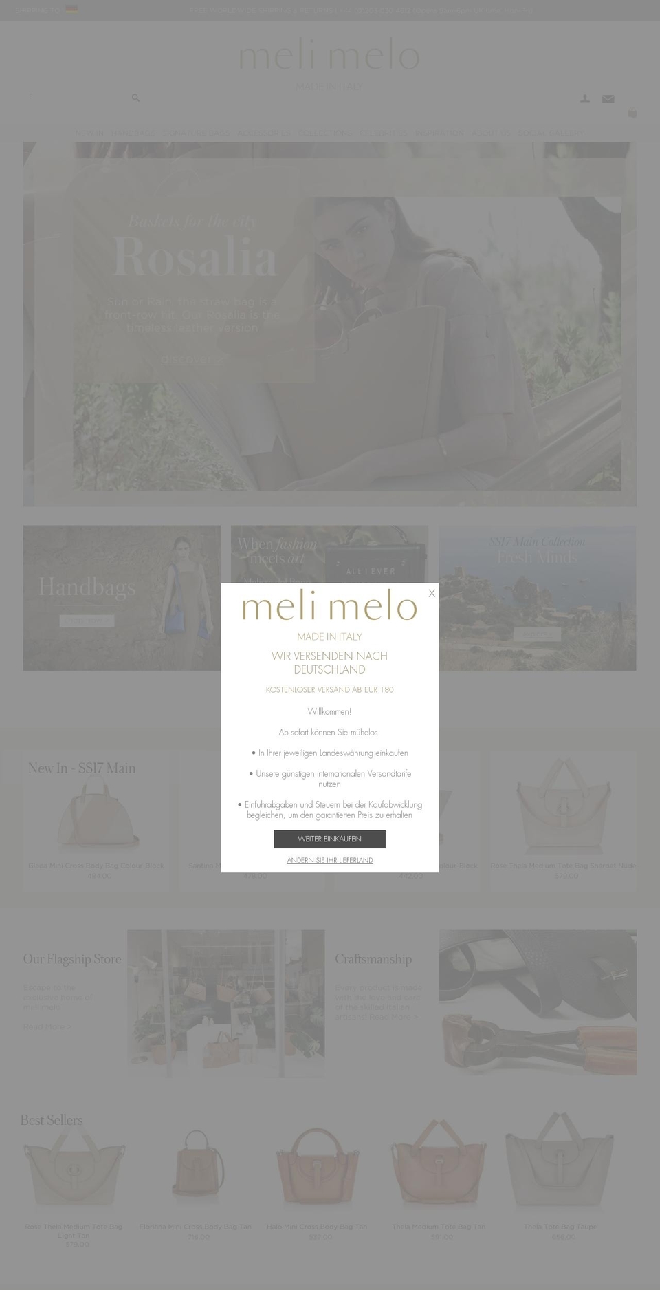 melimelolondon.com shopify website screenshot